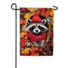 Evergreen Suede 2-Sided Garden Flag - Cozy Raccoon