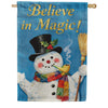 Evergreen Suede 2-Sided House Flag - Believe In Magic