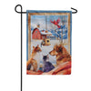 Evergreen Suede 2-Sided Garden Flag - Winter Farmhouse Friends