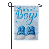 Evergreen Suede 2-Sided Garden Flag - It's a Boy Blue