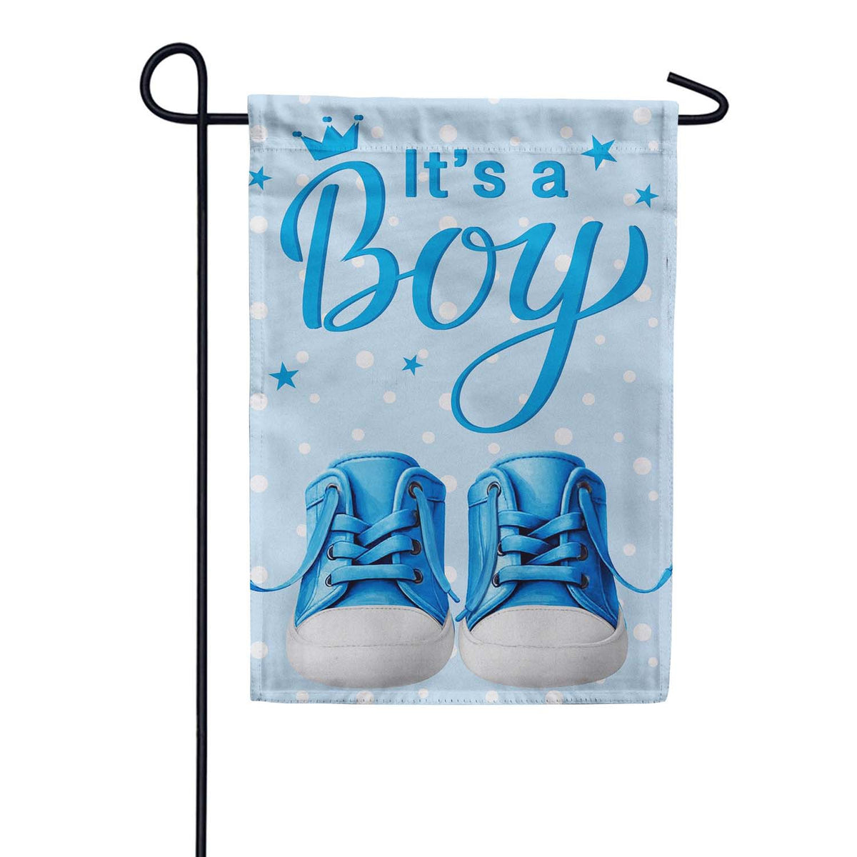 Evergreen Suede 2-Sided Garden Flag - It's a Boy Blue