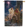 Evergreen Suede 2-Sided House Flag - Journey to Bethlehem