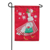 Evergreen Suede 2-Sided Garden Flag - Prim Christmas Goose