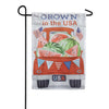 Evergreen Suede 2-Sided Garden Flag - American Classic Truck
