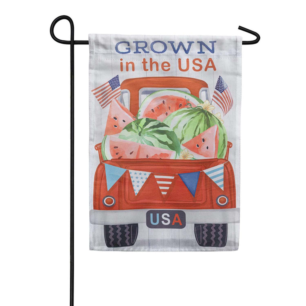 Evergreen Suede 2-Sided Garden Flag - American Classic Truck