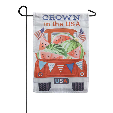 Evergreen Suede 2-Sided Garden Flag - American Classic Truck