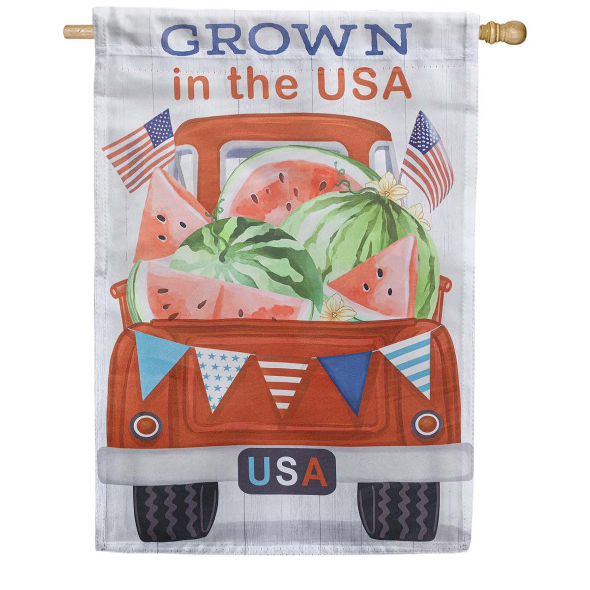 Evergreen Suede 2-Sided House Flag - American Classic Truck