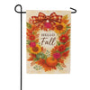 Evergreen Suede 2-Sided Garden Flag - Hello Fall Wreath