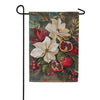 Evergreen Suede 2-Sided Garden Flag - Magnolia Pomegranate