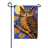 Evergreen Suede 2-Sided Garden Flag - Moonlight Owl