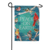 Evergreen Suede 2-Sided Garden Flag - Peace On Earth Birds