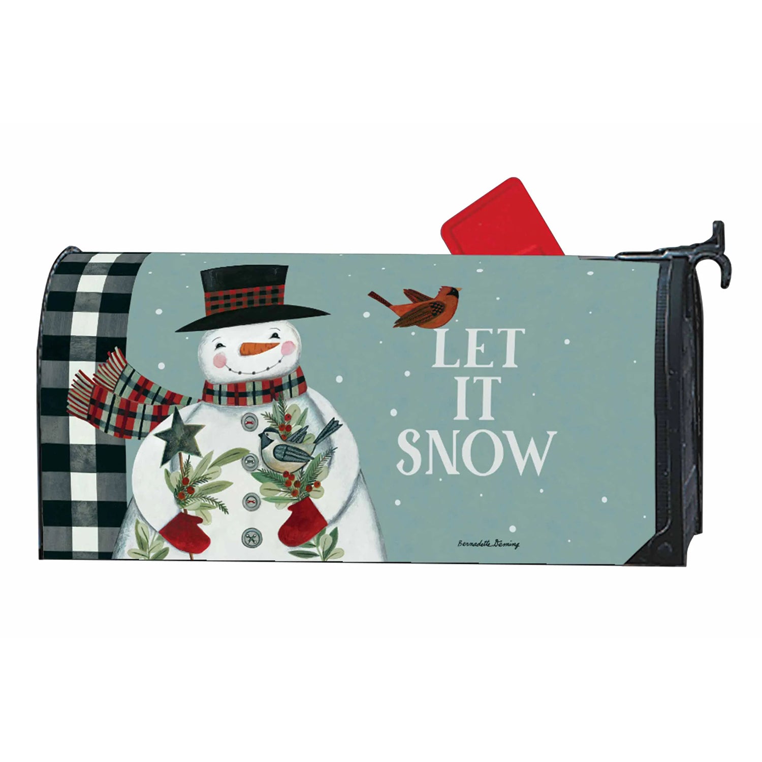 Magnet Works Holly Snowman Mailwrap