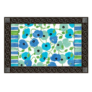 Blue Poppies Door Mat
