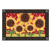 Playful Sunflowers Door Mat