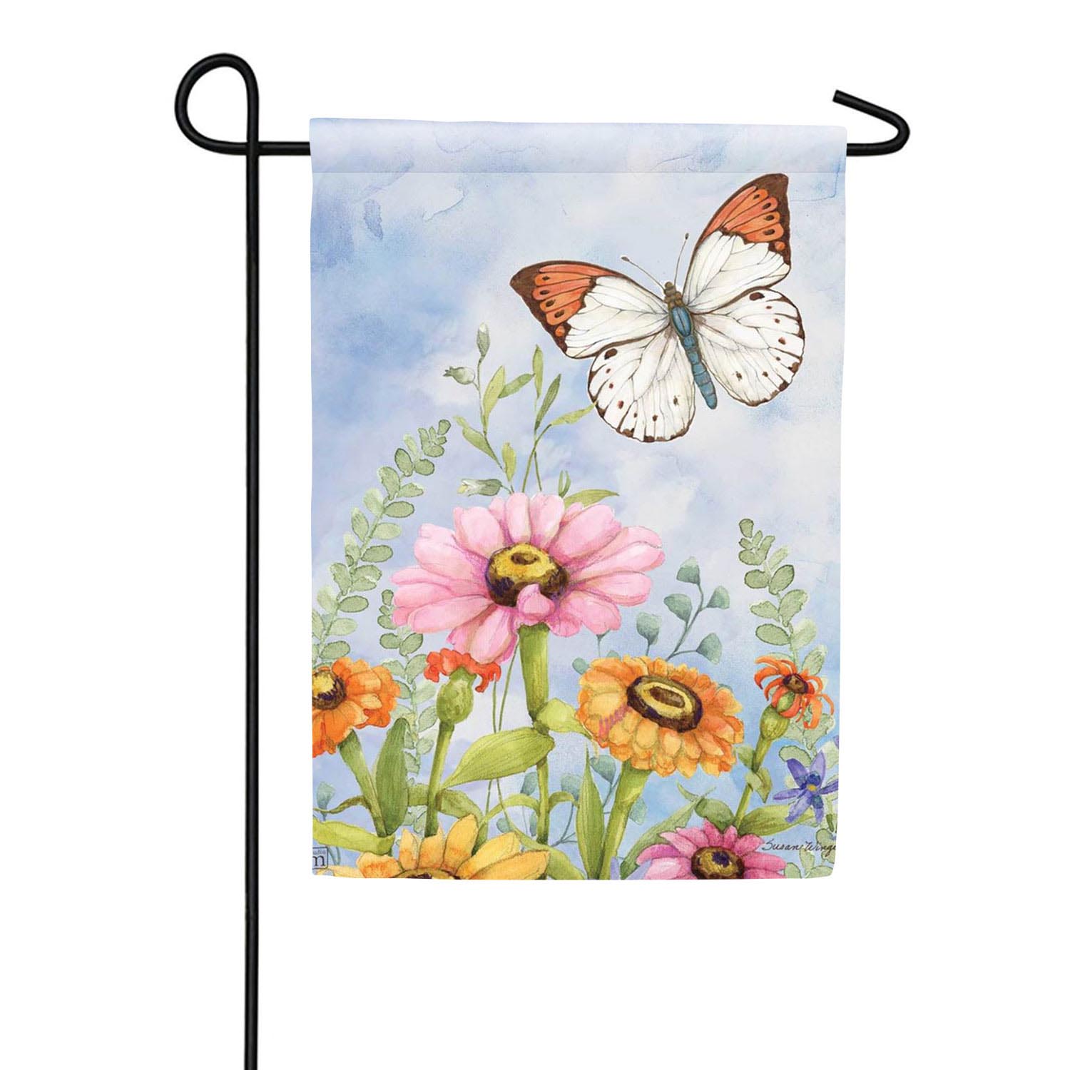 Magnet Works Flutterby Garden Garden Flag