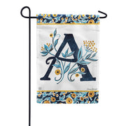 Magnet Works Indigo Elegance Monogram Garden Flag