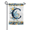Magnet Works Indigo Elegance Monogram Garden Flag