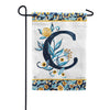 Magnet Works Indigo Elegance Monogram Garden Flag