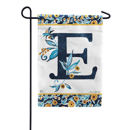Magnet Works Indigo Elegance Monogram Garden Flag