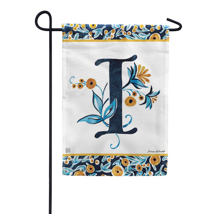 Magnet Works Indigo Elegance Monogram Garden Flag