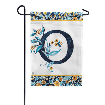 Magnet Works Indigo Elegance Monogram Garden Flag