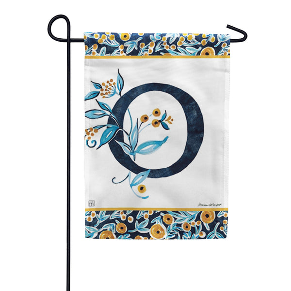 Magnet Works Indigo Elegance Monogram Garden Flag