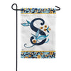 Magnet Works Indigo Elegance Monogram Garden Flag