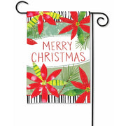 Magnet Works Holly Jolly Poinsettias Garden Flag