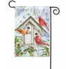 Magnet Works Cardinal Birdhouse Garden Flag