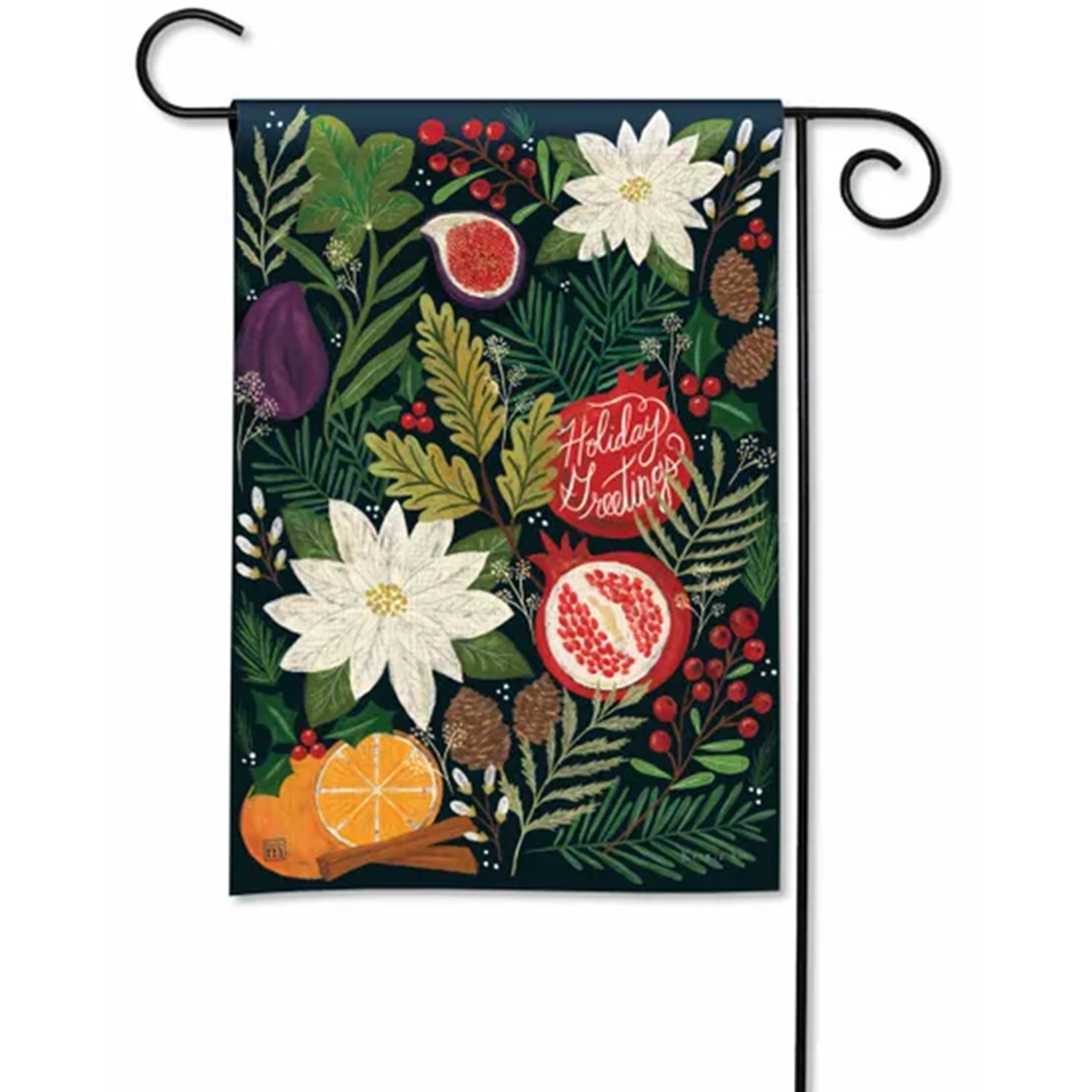 Magnet Works Holiday Greetings Garden Flag
