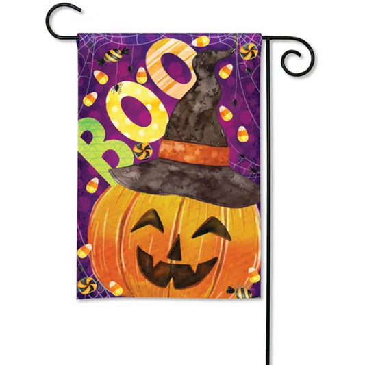 Magnet Works Boo Pumpkin Garden Flag