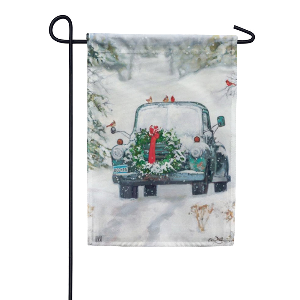 Magnet Works Snowy Roads Garden Flag