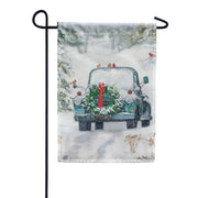 Magnet Works Snowy Roads Garden Flag