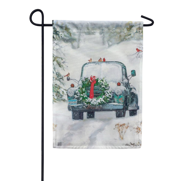 Magnet Works Snowy Roads Garden Flag