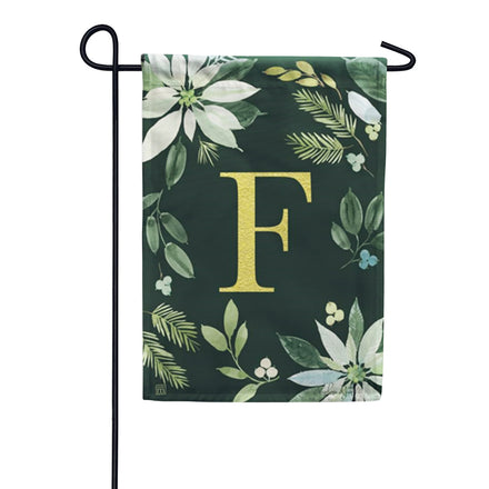 Magnet Works Poinsettia Joy Monogram Garden Flag
