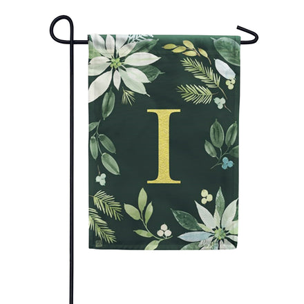 Magnet Works Poinsettia Joy Monogram Garden Flag