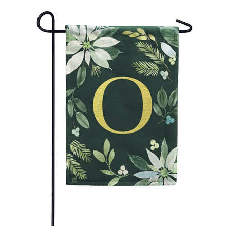Magnet Works Poinsettia Joy Monogram Garden Flag