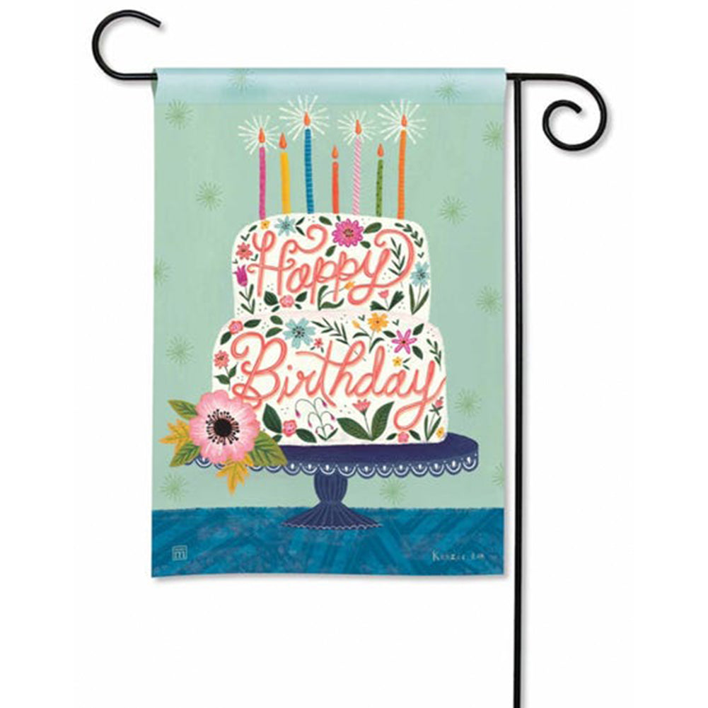 Magnet Works Birthday Cake Garden Flag