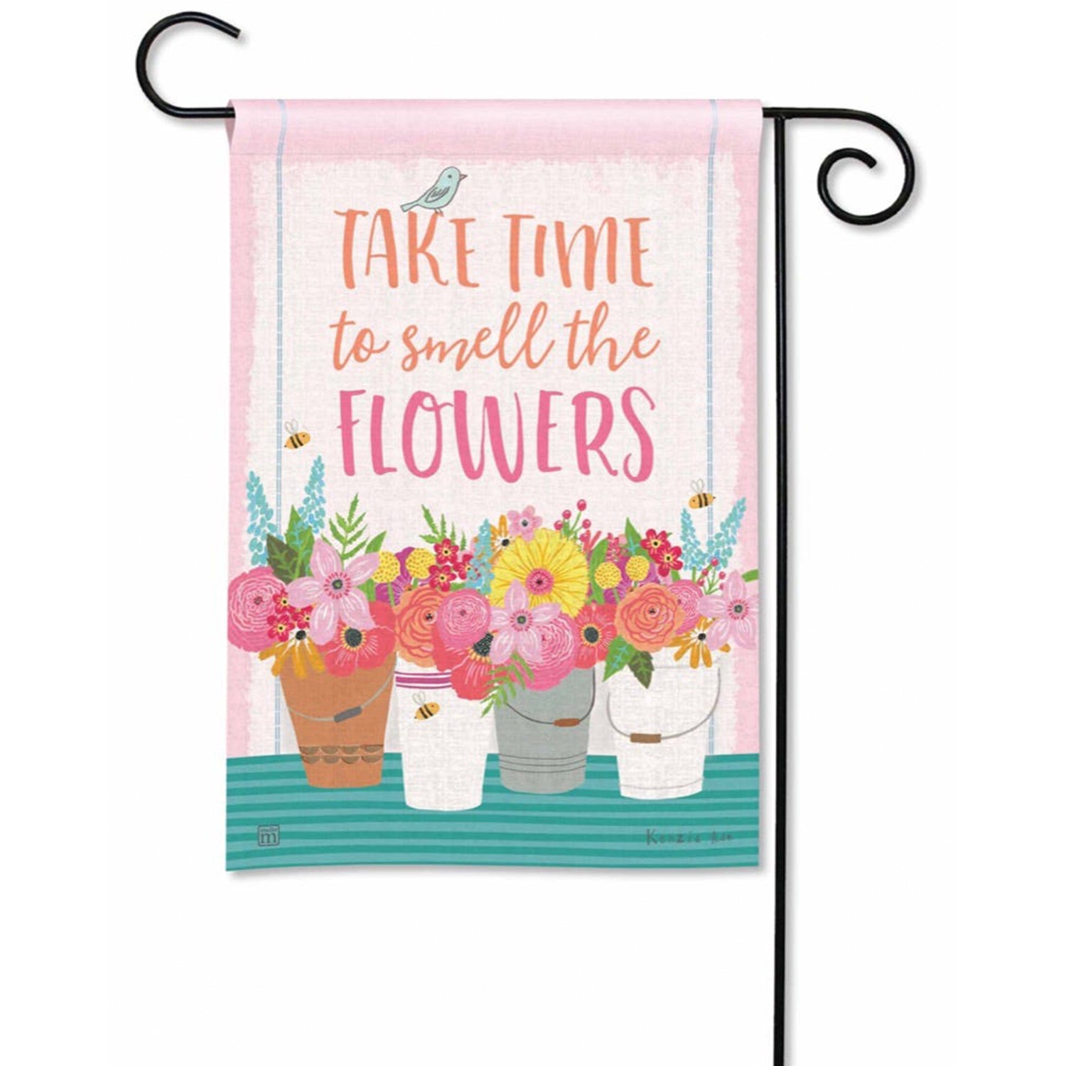 Magnet Works Smell the Flowers Garden Flag