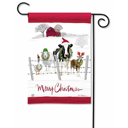 Magnet Works Holiday Greeters Garden Flag