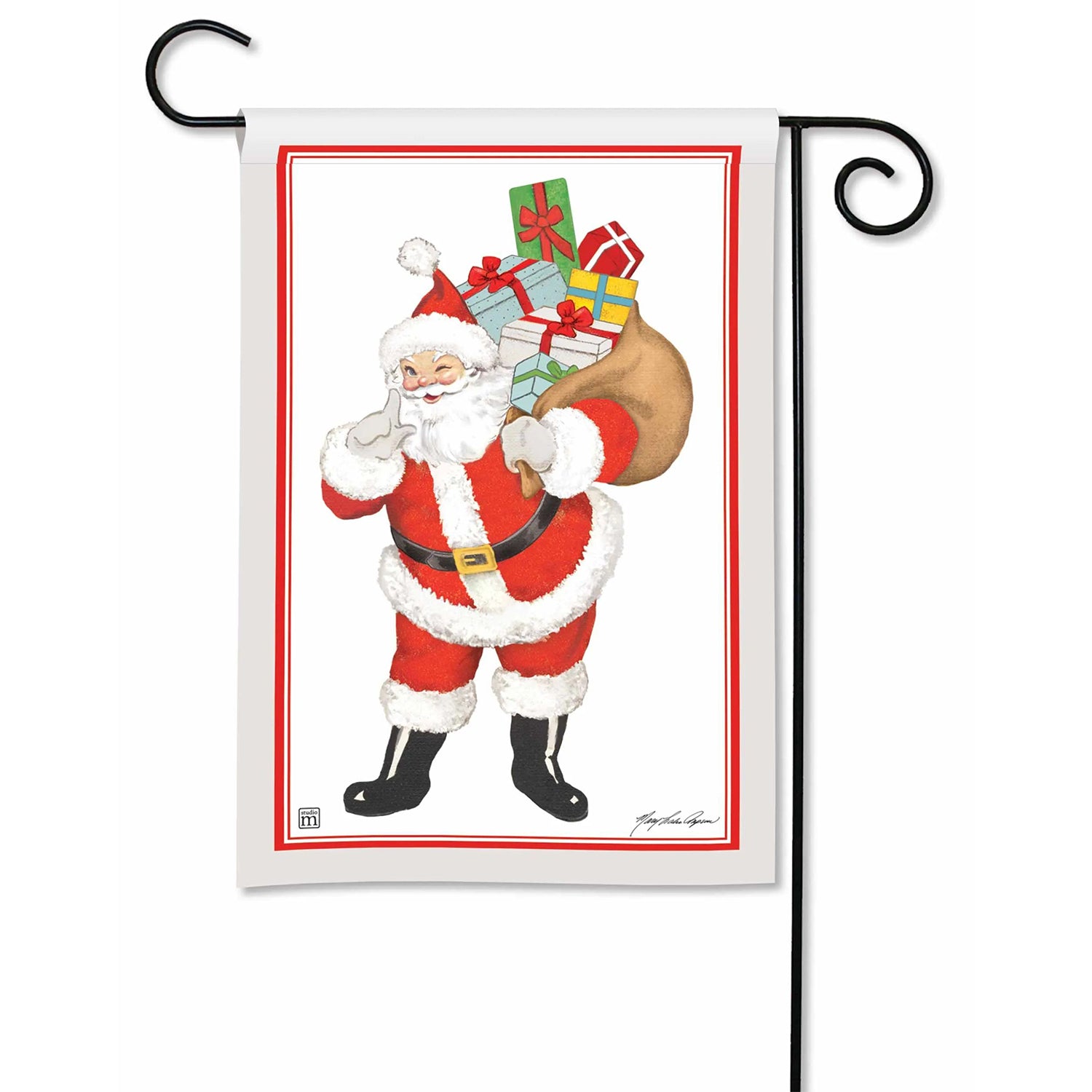 Magnet Works Santa's Presents Garden Flag