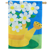 Premier Summer Daisies Appliqued House Flag