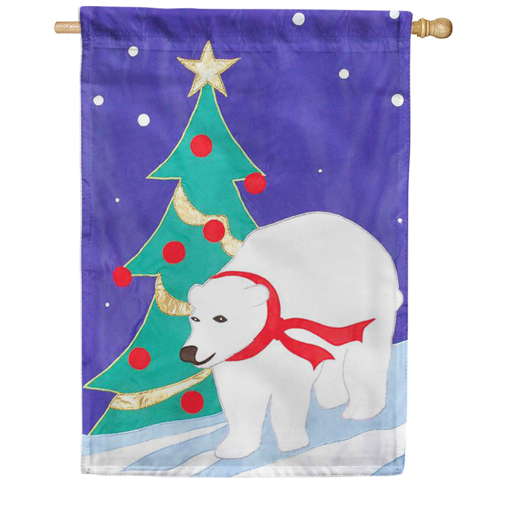 Premier Winter Stroll Appliqued House Flag