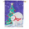 Premier Winter Stroll Appliqued House Flag
