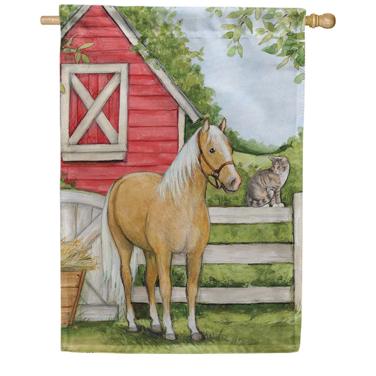 Premier Oversized House Flag - Palomino Horse