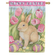 Premier Easter Bunny Tulips Oversized House Flag