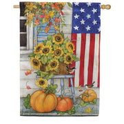 PremierSoft Fall Front Porch House Flag