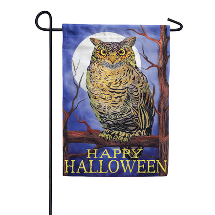Owl and Moon PremierSoft Garden Flag
