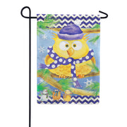 Premier Winter Owl Purple Illuminated Garden Flag
