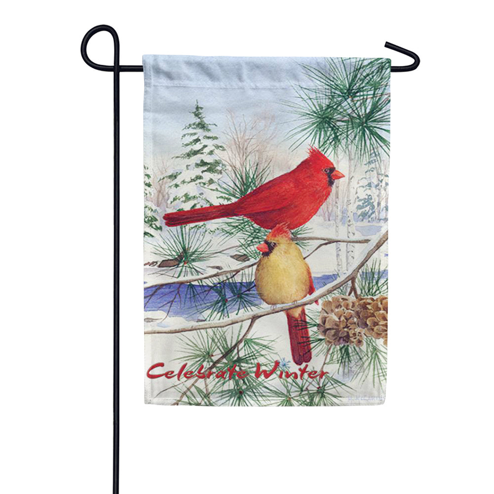 Cedar Farm Cardinals PremierSoft Garden Flag